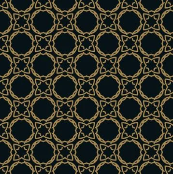 Seamless pattern. Graphic lines ornament. Floral stylish background. Illustrazione stock