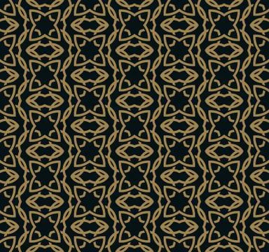 Seamless pattern. Graphic lines ornament. Floral stylish background. イラスト素材