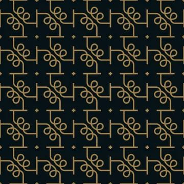 Seamless pattern. Graphic lines ornament. Floral stylish background. イラスト素材