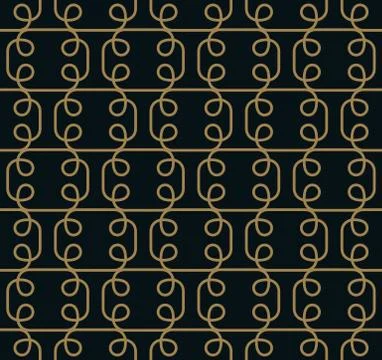 Seamless pattern. Graphic lines ornament. Floral stylish background. Stock Illustration