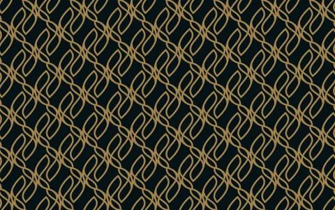 Seamless pattern. Graphic lines ornament. Floral stylish background. Stock Illustration