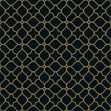 Seamless pattern. Graphic lines ornament. Floral stylish background. Stock Illustration