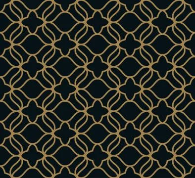 Seamless pattern. Graphic lines ornament. Floral stylish background. 스톡 일러스트