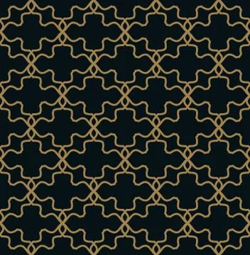 Seamless pattern. Graphic lines ornament. Floral stylish background. Stock Illustration