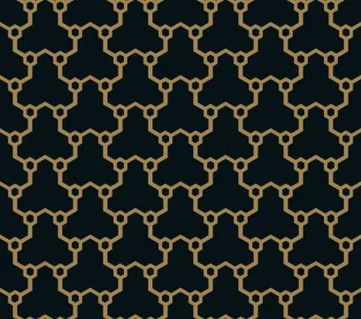 Seamless pattern. Graphic lines ornament. Floral stylish background. Stock Illustration