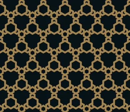 Seamless pattern. Graphic lines ornament. Floral stylish background. Illustrazione stock