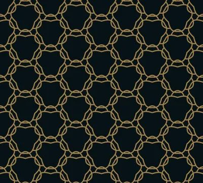 Seamless pattern. Graphic lines ornament. Floral stylish background. Stock Illustration