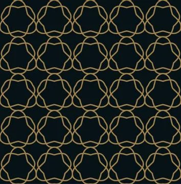 Seamless pattern. Graphic lines ornament. Floral stylish background. Stock Illustration