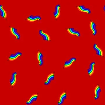 Seamless pattern graphic rainbow cartoon vector Stock Illustration