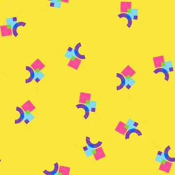 Seamless pattern graphic risograph effect cartoon vector イラスト素材