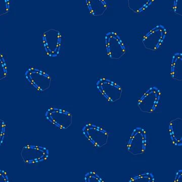 Seamless pattern gras beads necklace cartoon vector Stock Illustration