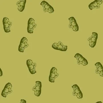Seamless pattern grass garden shrub cartoon vector 库存插图