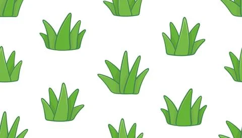 Seamless pattern with grass Stock Illustration
