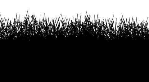 Seamless pattern of grass silhouette. Vector illustration 스톡 일러스트
