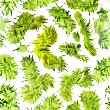 Seamless pattern grass through snow spring Stock Illustration