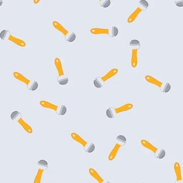 Seamless pattern grater coconut scraper tool cartoon vector Illustrazione stock