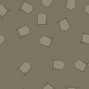Seamless pattern gravestone headstone cartoon vector イラスト素材