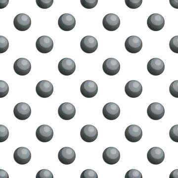 Seamless pattern with gray 3d spheres on white Stock Illustration