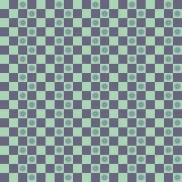 Seamless pattern. gray and light green cells with a round symmetrical ornamen Illustrazione stock