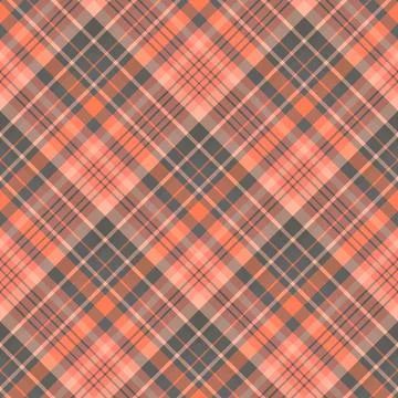 Seamless pattern in gray and orange colors for plaid, fabric, textile, clothe Stock Illustration