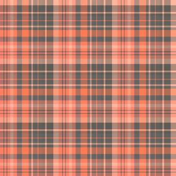 Seamless pattern in gray and orange colors for plaid, fabric, textile, clothe Illustrazione stock