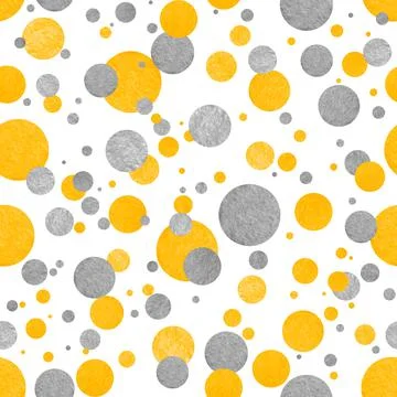 Seamless pattern of gray and yellow ovals/ Best for textile Stock Illustration