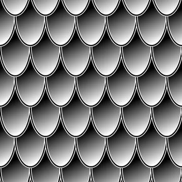 Seamless pattern gray chain mail dragon scales. Simple background for design Stock Illustration