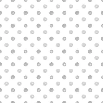 Seamless pattern of gray circles on a white background. Stock Illustration