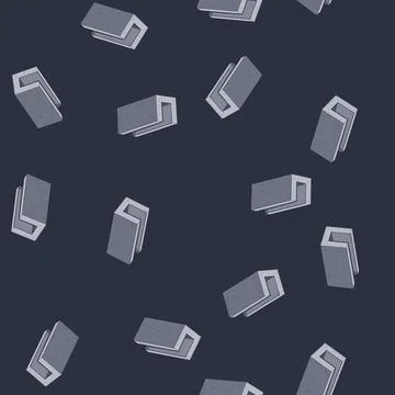 Seamless pattern Gray concrete u block representing robust construction, stre イラスト素材