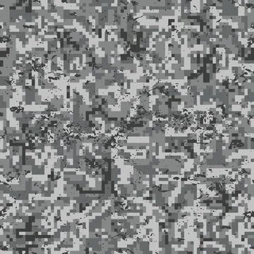 Seamless pattern gray digital pixel camouflage grunge Illustrazione stock