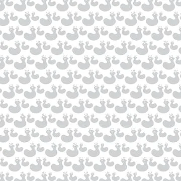 Seamless Pattern of Gray Ducks Stock Illustration