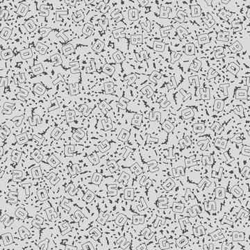 Seamless pattern with gray letters. Vector. Printed T-shirts for boys. Childrens Stock Illustration