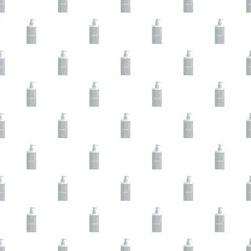 Seamless pattern with a gray liquid soap dispenser Stock Illustration