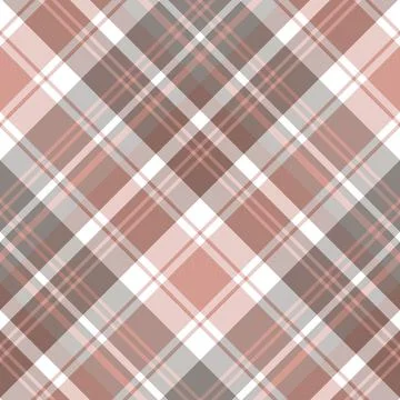 Seamless pattern in gray, pink, brown and white colors for plaid, fabric, Stock Illustration