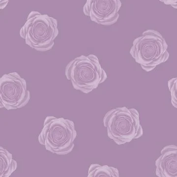 Seamless pattern of gray roses Illustrazione stock