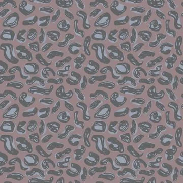 Seamless pattern Gray silver leopard panther fur design, abstract simple line Illustrazione stock
