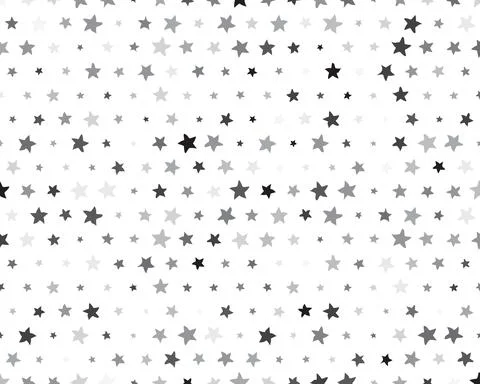 Seamless pattern with gray stars Stock Illustration