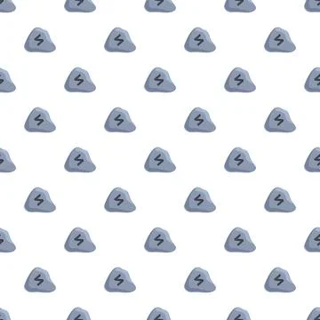 Seamless pattern with gray stone rune symbol イラスト素材