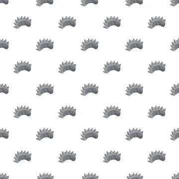 Seamless pattern with gray studded collar element Stock Illustration