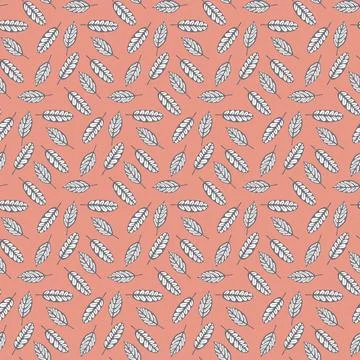 Seamless pattern gray white sheet on pink background for textile packaging de Stock Illustration