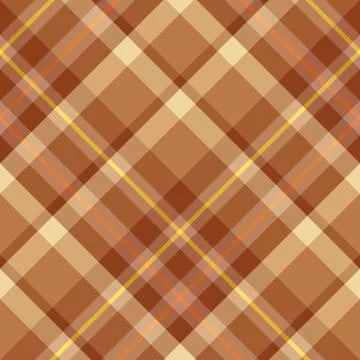 Seamless pattern in great brown, yellow and orange colors for plaid, fabric, Illustrazione stock