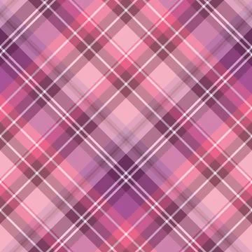 Seamless pattern in great creative pink, violet and white colors for plaid, Stockillustratie