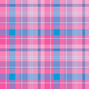 Seamless pattern in great creative pink, blue and violet  colors for plaid, Stock Illustration