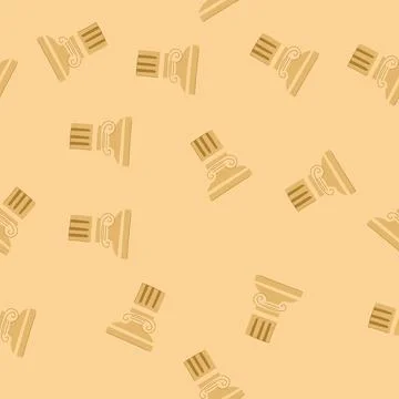 Seamless pattern greece column ancient cartoon vector Stock Illustration