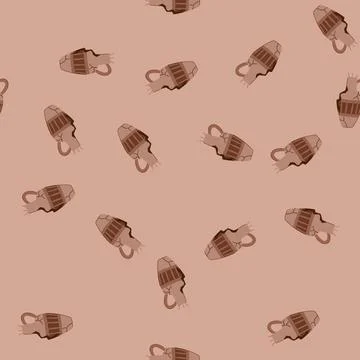 Seamless pattern greek broken antique pot cartoon vector Stock Illustration