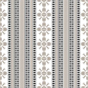 Seamless pattern with Greek key meander. Сlassical Greek borders: meander, palme Illustrazione stock