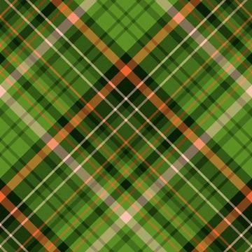 Seamless pattern in green and orange colors for plaid, fabric, textile, cloth Illustrazione stock