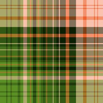 Seamless pattern in green and orange colors for plaid, fabric, textile, cloth Stock-Illustration
