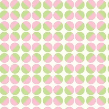 Seamless pattern green and pink geometric circle vector background Illustrazione stock