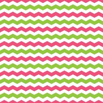 Seamless pattern with green and pink chevron Stock Illustration